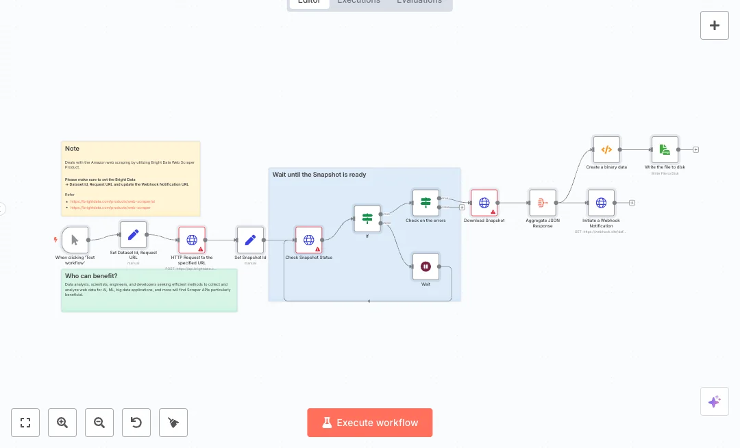 Automate Bright Data Product Data Capture