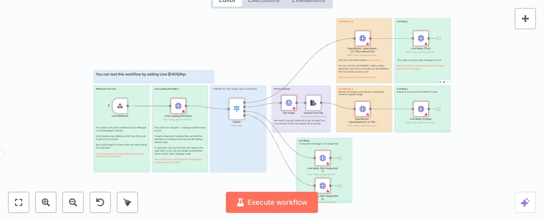 Automate LINE AI Helpdesk with Text and Vision via OpenRouter