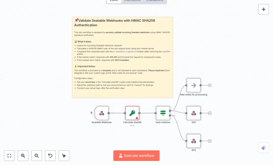 Validate Seatable Webhooks Security