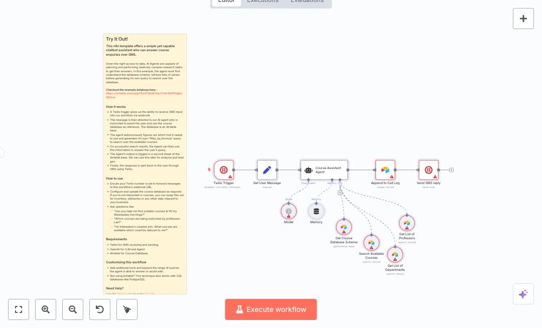 Automate Twilio SMS Student Support