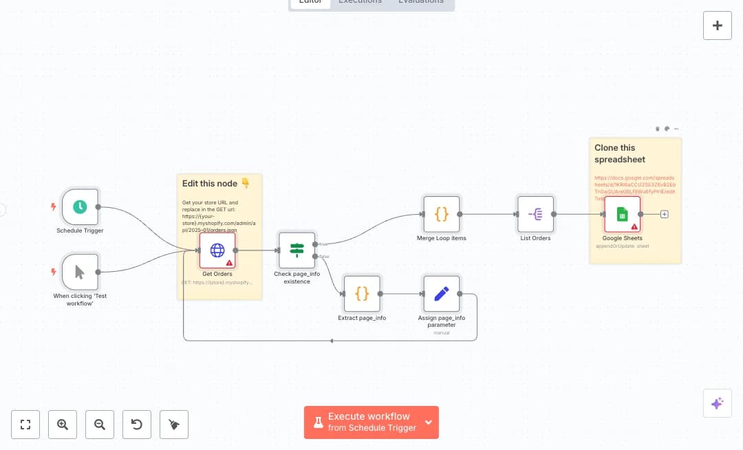 Sync Shopify Orders to Google Sheets