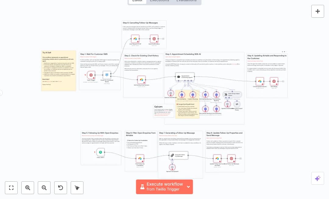 Automate Twilio SMS Appointment Scheduling