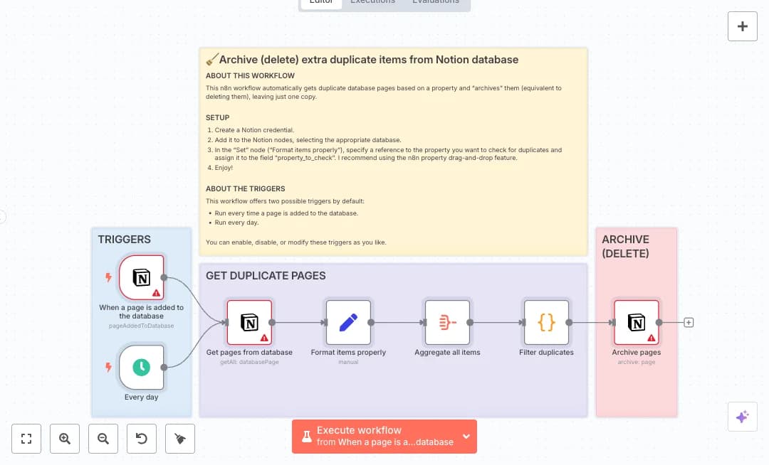 Automate Notion Record Deduplication