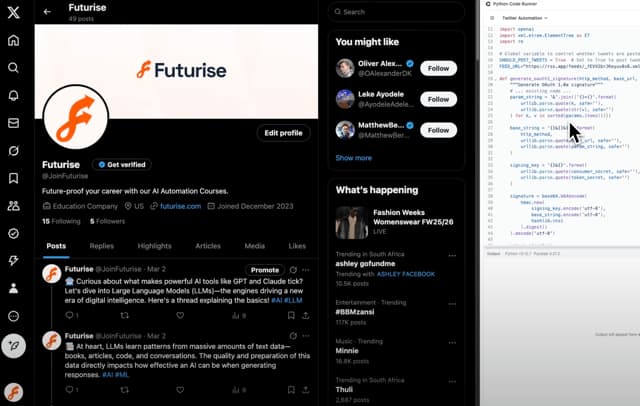 Auto-post Threads on Twitter / X  Daily with AI