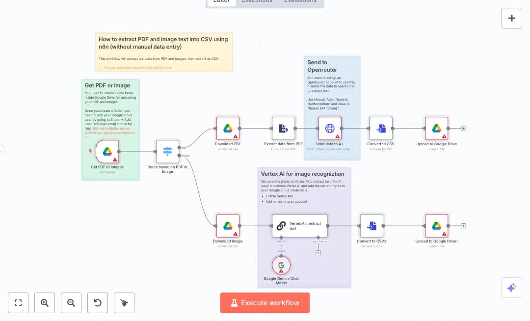 Automate Google Drive OCR CSV Export