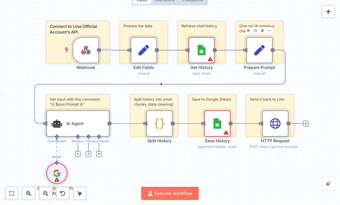 Automate LINE Support with Gemini and Sheets