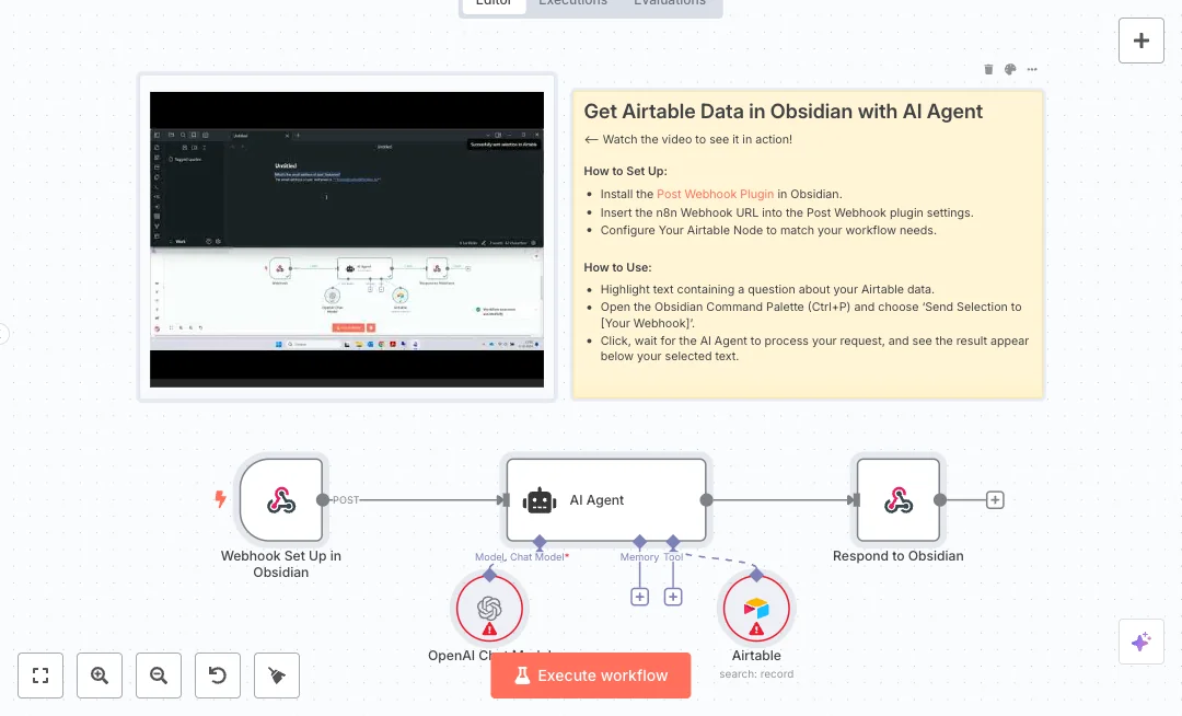 Connect Obsidian Airtable Data Search