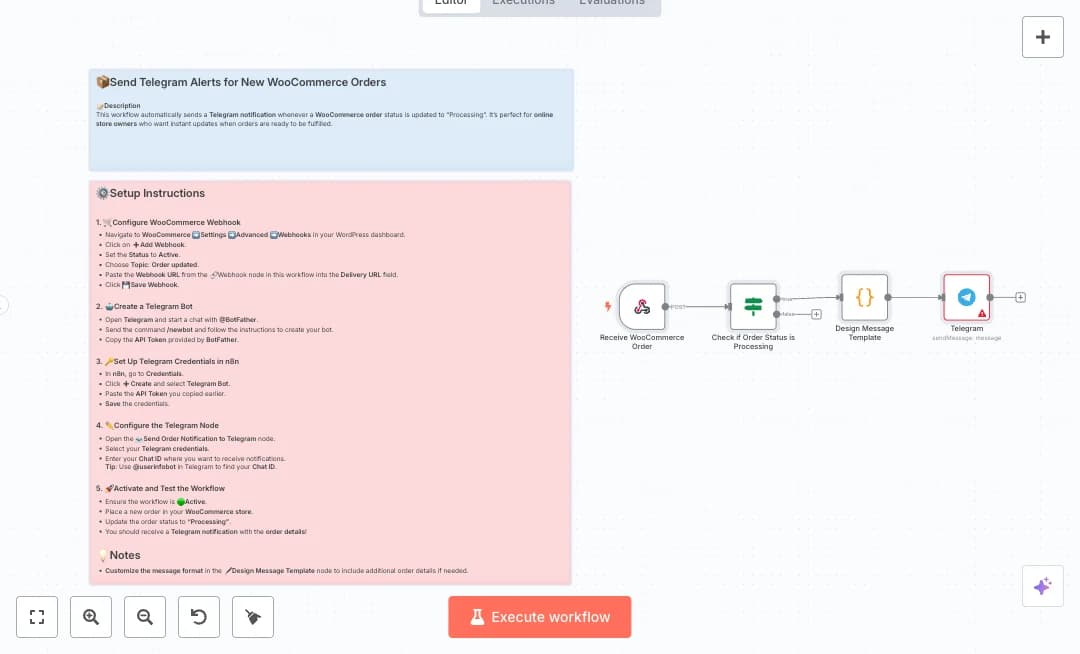 Automate WooCommerce Telegram Order Processing
