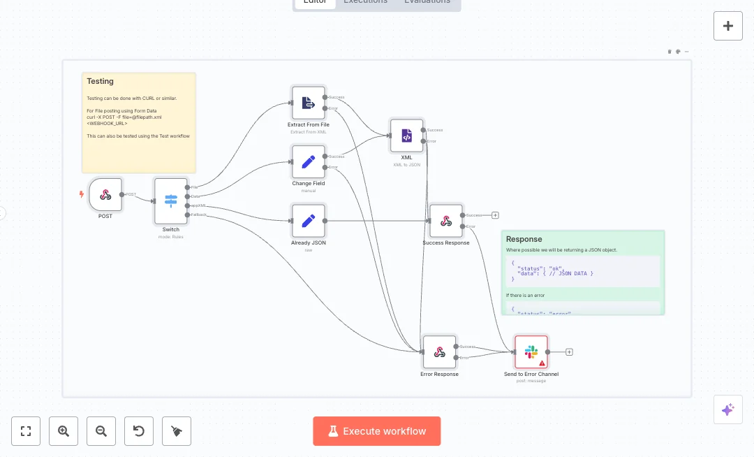 Convert XML via Webhook with Slack Alerts