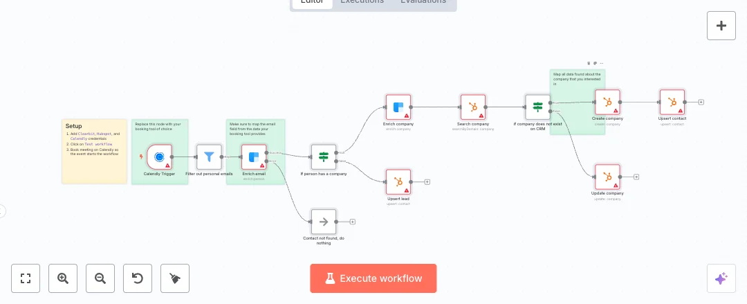 Automate Calendly to HubSpot Lead Enrichment