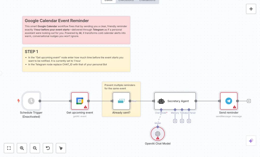 Automate Google Calendar Telegram Reminders