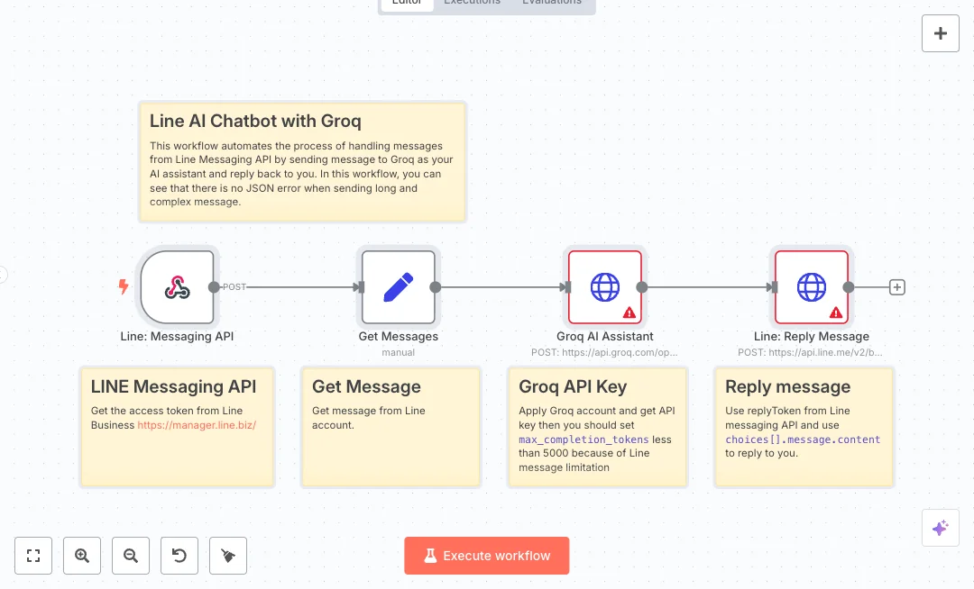 Connect LINE and Groq Customer Support