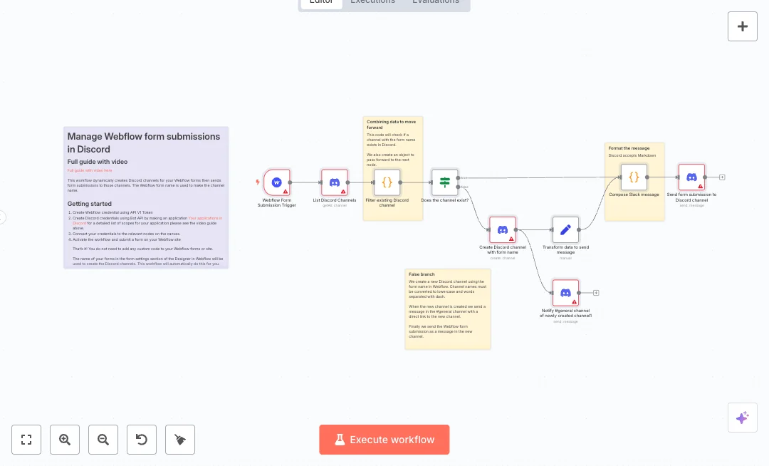 Automate Webflow to Discord Form Intake