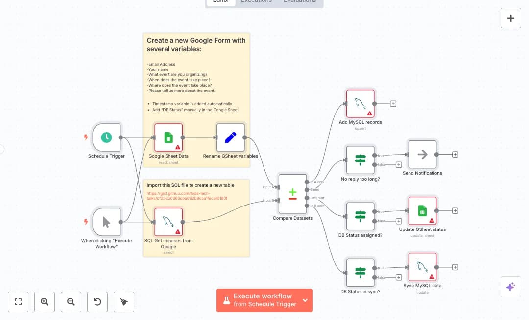 Sync Google Sheets MySQL Lead Management
