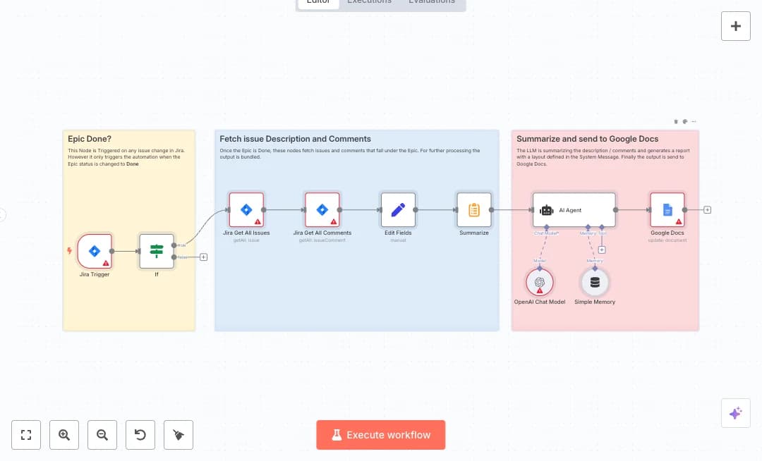 Automate Jira Epic Reports to Google Docs