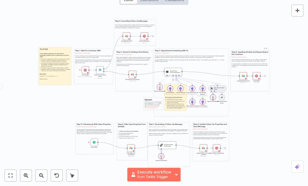 Automate Twilio SMS Appointment Follow Ups