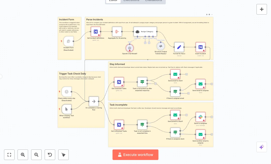 Automate NocoDB Incident Triage