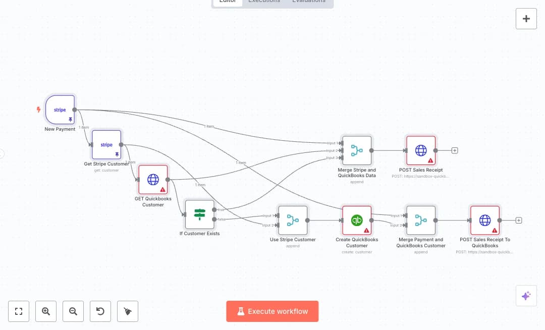 Sync Stripe to QuickBooks Sales Receipts