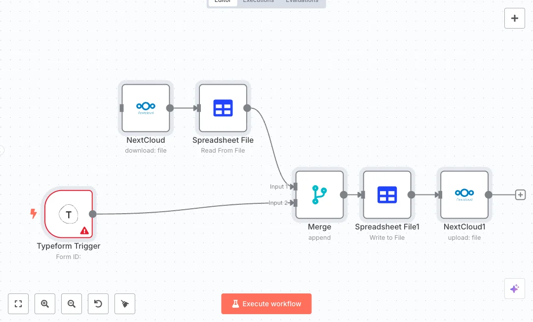Automate Typeform Nextcloud Lead Tracking