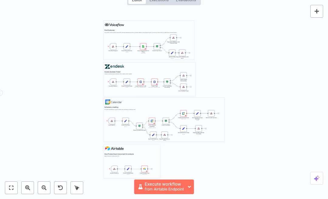 Connect Voiceflow Zendesk Customer Support