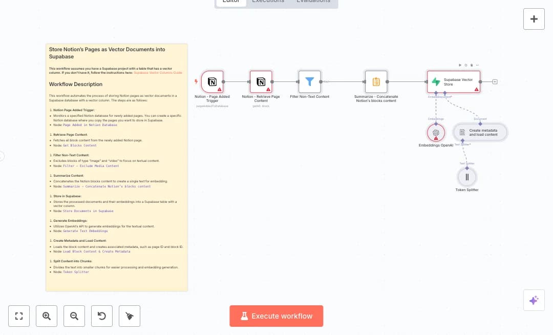 Index Notion to Supabase Vector Search