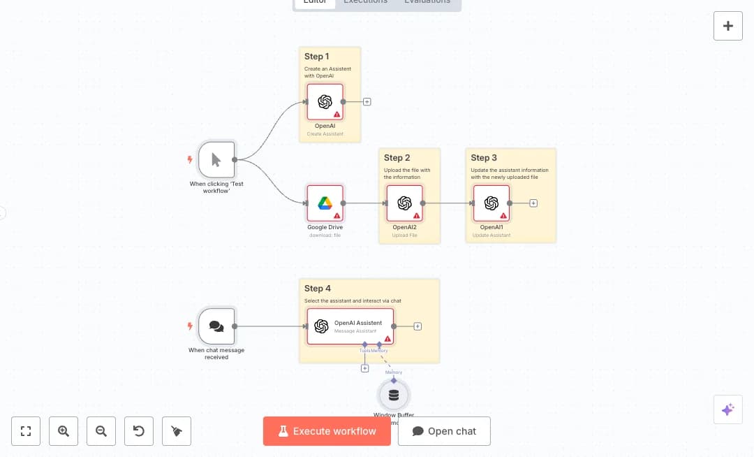 Connect Google Drive to OpenAI Chat Support