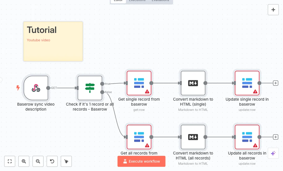 Automate Baserow Video Description Updates